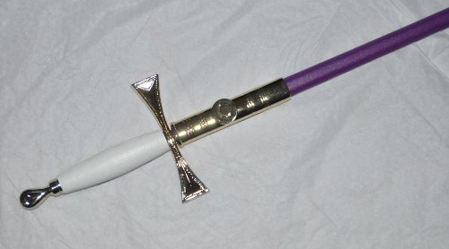 Red Cross of Constantine Sword - Gilt & Purple Scabbard - 900mm - Click Image to Close